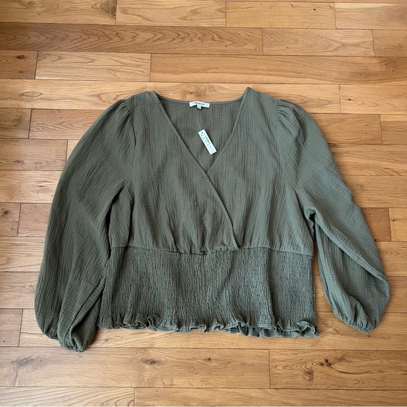 Madewell Julianne Smocked Top 2X NWT - Picture 10 of 10